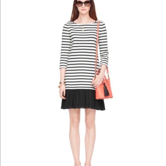 kate spade Dresses & Skirts - Kate Spade Broom Street Eyelet Stripe Dress | XS